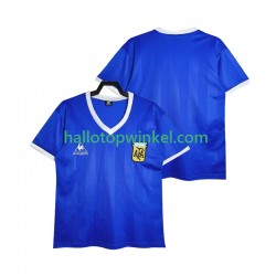 Argentinië Voetbalshirt 1986 Retro Heren Uit Tenue Korte Mouw