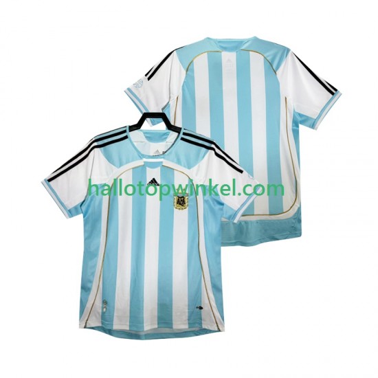 Argentinië Voetbalshirt 2014 Retro Heren Thuis Tenue Korte Mouw