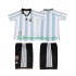Argentinië Voetbalshirt 1998 Retro Kleuters/Kids Thuis Tenue Korte Mouw