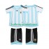 Argentinië Voetbalshirt 2007 Retro Kleuters/Kids Thuis Tenue 2006 Korte Mouw