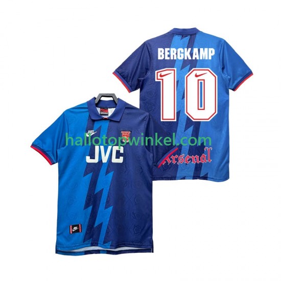 Arsenal Voetbalshirt BERGKAMP 10 1995 1996 Retro Heren Uit Tenue Korte Mouw