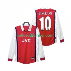 Arsenal Voetbalshirt BERGKAMP 10 1998 Retro Heren Thuis Tenue 1999 Lange Mouw