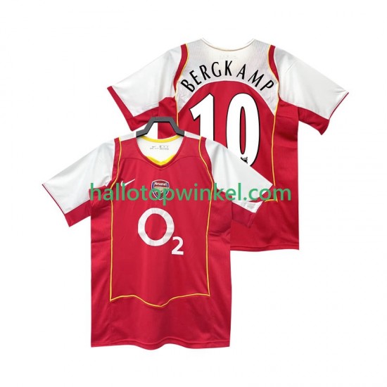 Arsenal Voetbalshirt BERGKAMP 10 2005 Retro Heren Thuis Tenue 2004 Korte Mouw