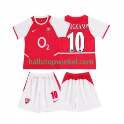 Arsenal Voetbalshirt BERGKAMP 10 2002 2003 Retro Kleuters/Kids Thuis Tenue Korte Mouw