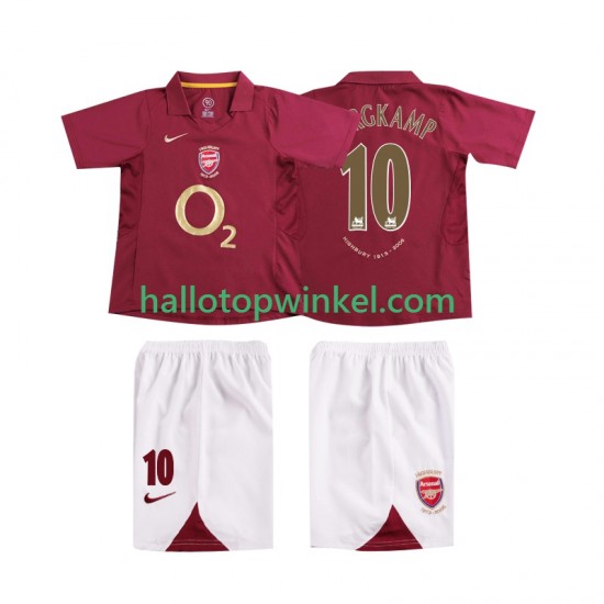Arsenal Voetbalshirt BERGKAMP 10 2005 Retro Kleuters/Kids Thuis Tenue 2006 Korte Mouw