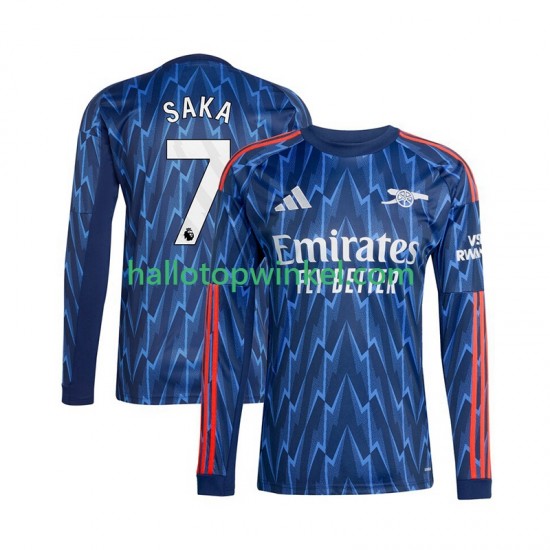 Arsenal Voetbalshirt Bukayo Saka 7 Heren Uit Tenue 2025-2026 Lange Mouw