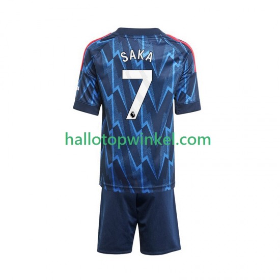 Arsenal Voetbalshirt Bukayo Saka 7 Kleuters/Kids Uit Tenue 2025-2026 Korte Mouw