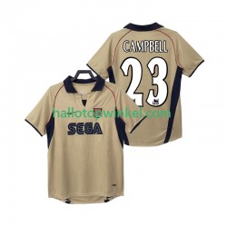 Arsenal Voetbalshirt CAMPBELL 23 2001 2002 Retro Heren Uit Tenue Korte Mouw