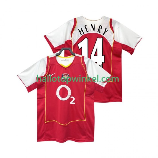 Arsenal Voetbalshirt Henry 14 2005 Retro Heren Thuis Tenue 2004 Korte Mouw