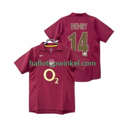 Arsenal Voetbalshirt Henry 14 2005 Retro Heren Thuis Tenue 2006 Korte Mouw
