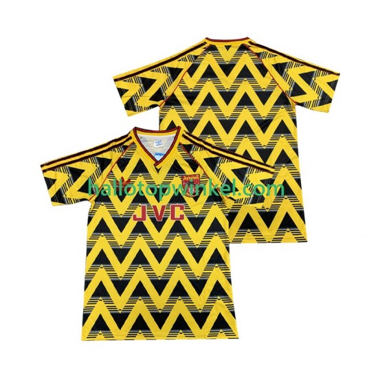 Arsenal Voetbalshirt 1991 1993 Retro Heren Uit Tenue Korte Mouw