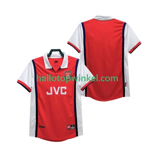 Arsenal Voetbalshirt 1998 Retro Heren Thuis Tenue 1999 Korte Mouw