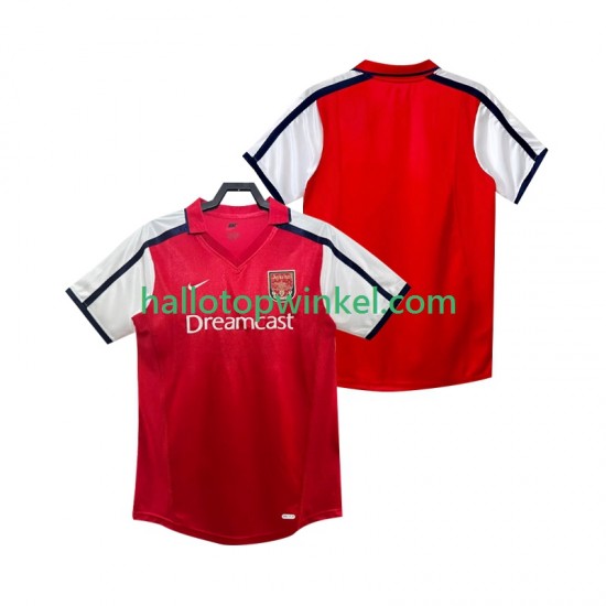 Arsenal Voetbalshirt 2001 2002 Retro Heren Thuis Tenue Korte Mouw