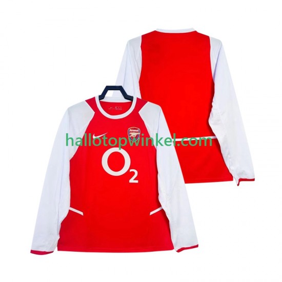 Arsenal Voetbalshirt 2002 2003 Retro Heren Thuis Tenue Lange Mouw