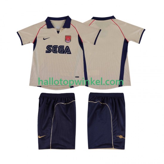 Arsenal Voetbalshirt 2001 2002 Retro Kleuters/Kids Uit Tenue Korte Mouw