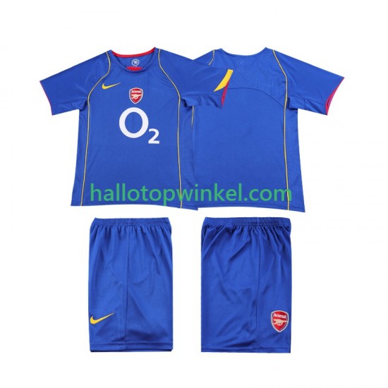 Arsenal Voetbalshirt 2005 Retro Kleuters/Kids Uit Tenue 2004 Korte Mouw
