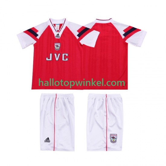 Arsenal Voetbalshirt 1992 Retro Kleuters/Kids Thuis Tenue 1994 Korte Mouw