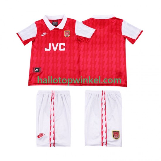 Arsenal Voetbalshirt 1996 Retro Kleuters/Kids Thuis Tenue 1994 Korte Mouw