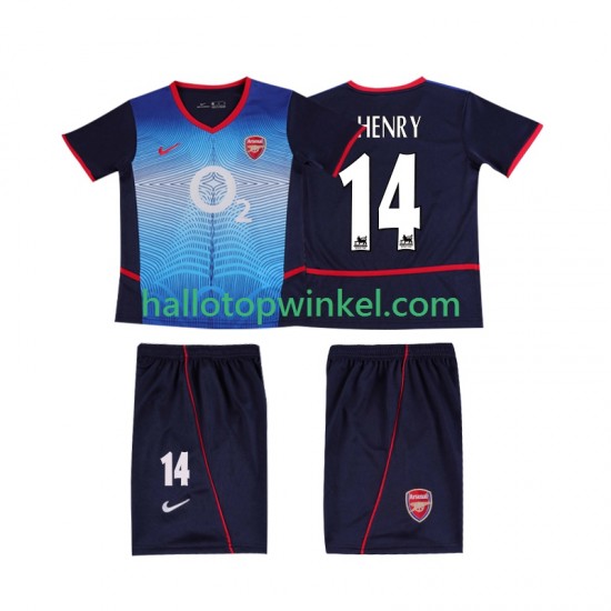 Arsenal Voetbalshirt Thierry Henry 14 2002 Retro Kleuters/Kids Uit Tenue 2004 Korte Mouw