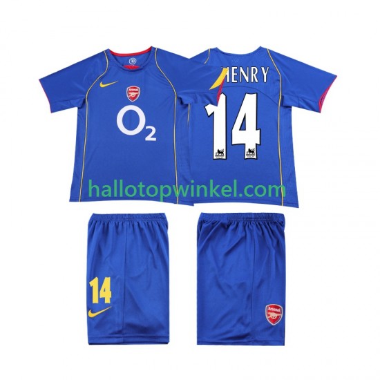 Arsenal Voetbalshirt Thierry Henry 14 2005 Retro Kleuters/Kids Uit Tenue 2004 Korte Mouw