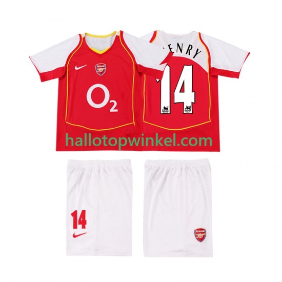 Arsenal Voetbalshirt Thierry Henry 14 2005 Retro Kleuters/Kids Thuis Tenue 2004 Korte Mouw