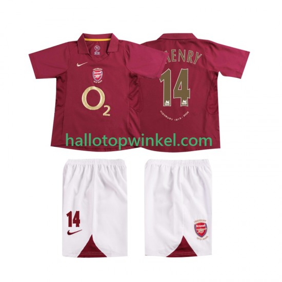 Arsenal Voetbalshirt Thierry Henry 14 2005 Retro Kleuters/Kids Thuis Tenue 2006 Korte Mouw