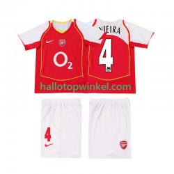 Arsenal Voetbalshirt VIEIRA 4 2005 Retro Kleuters/Kids Thuis Tenue 2004 Korte Mouw