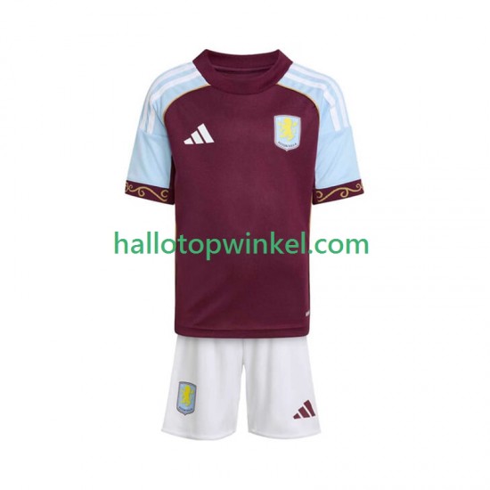 Aston Villa Voetbalshirt Kleuters/Kids Thuis Tenue 2025-2026 Korte Mouw