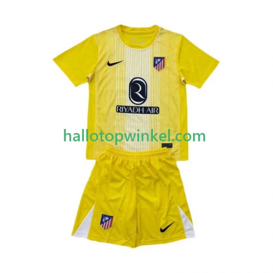 Atlético Madrid Voetbalshirt Doelman Kleuters/Kids Thuis Tenue 2025-2026 Korte Mouw