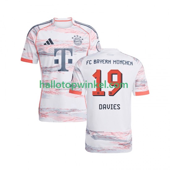 FC Bayern München Voetbalshirt Alphonso Davies 19 Heren Uit Tenue 2025-2026 Korte Mouw
