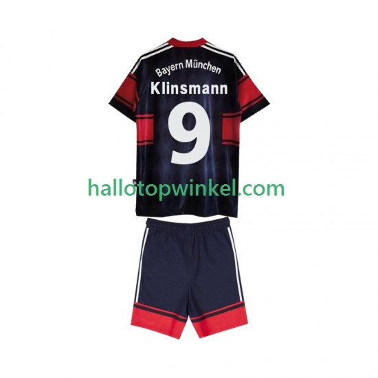 FC Bayern München Voetbalshirt Klinsmann 9 1997 Retro Kleuters/Kids Thuis Tenue 1999 Korte Mouw
