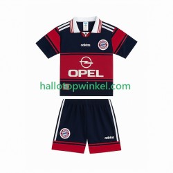 FC Bayern München Voetbalshirt 1997 Retro Kleuters/Kids Thuis Tenue 1999 Korte Mouw