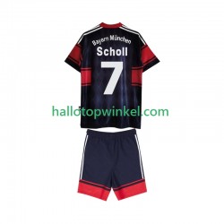 FC Bayern München Voetbalshirt Scholl 7 1997 Retro Kleuters/Kids Thuis Tenue 1999 Korte Mouw