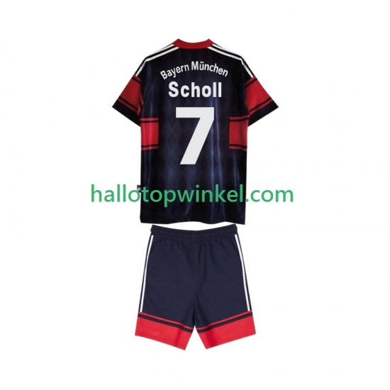 FC Bayern München Voetbalshirt Scholl 7 1997 Retro Kleuters/Kids Thuis Tenue 1999 Korte Mouw