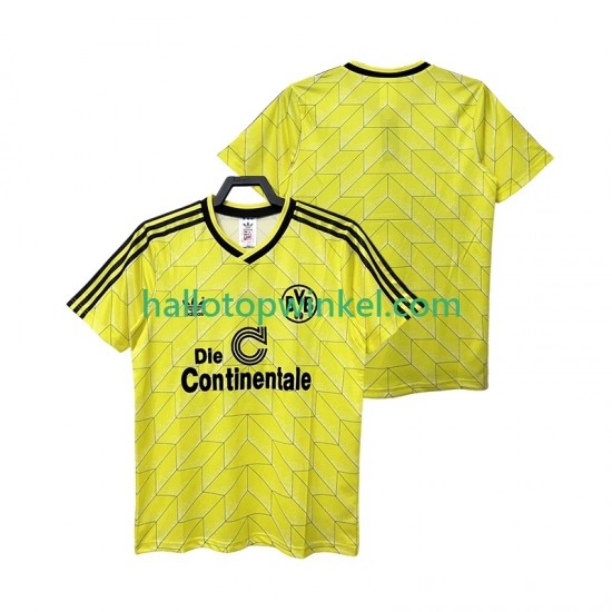 Borussia Dortmund Voetbalshirt 1988 1989 Retro Heren Thuis Tenue Korte Mouw