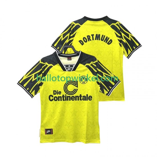 Borussia Dortmund Voetbalshirt 1995 Retro Heren Thuis Tenue 1994 Korte Mouw