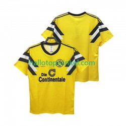 Borussia Dortmund Voetbalshirt DFB-POKAL 1989 Retro Heren Thuis Tenue Korte Mouw