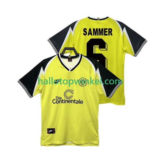 Borussia Dortmund Voetbalshirt SAMMER 6 1995 1996 Retro Heren Thuis Tenue Korte Mouw