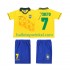 Brazilië Voetbalshirt BEBETO 7 Retro Kleuters/Kids Thuis Tenue 1994 Korte Mouw