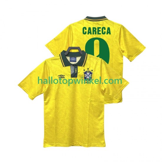 Brazilië Voetbalshirt CARECA 9 1991 1993 Retro Heren Thuis Tenue Korte Mouw
