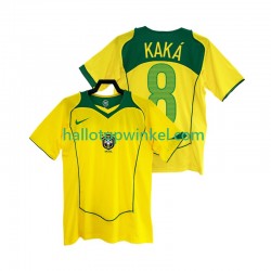 Brazilië Voetbalshirt KAKA 8 Retro Heren Thuis Tenue 2004 Korte Mouw