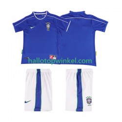 Brazilië Voetbalshirt 1998 Retro Kleuters/Kids Uit Tenue Korte Mouw