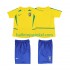 Brazilië Voetbalshirt 2002 Retro Kleuters/Kids Thuis Tenue Korte Mouw