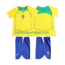 Brazilië Voetbalshirt Retro Kleuters/Kids Thuis Tenue 2004 Korte Mouw