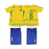 Brazilië Voetbalshirt Roberto Carlos 6 2002 Retro Kleuters/Kids Thuis Tenue Korte Mouw