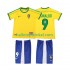Brazilië Voetbalshirt Ronaldo 9 1998 Retro Kleuters/Kids Thuis Tenue Korte Mouw