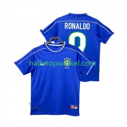 Brazilië Voetbalshirt Ronaldo 9 1998 Retro Heren Uit Tenue Korte Mouw