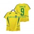 Brazilië Voetbalshirt Ronaldo 9 2002 Retro Heren Thuis Tenue Korte Mouw