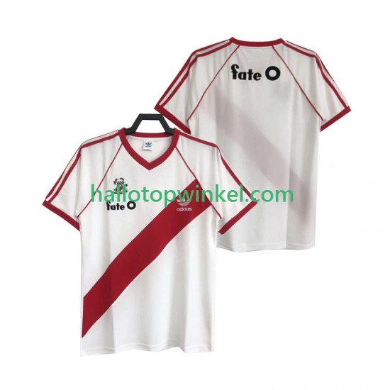 CA River Plate Voetbalshirt 1986 Retro Heren Thuis Tenue Korte Mouw
