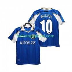 Chelsea Voetbalshirt HUGHES 10 1997 Retro Heren Thuis Tenue 1999 Korte Mouw